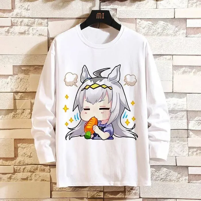 

Jockey Girl Long Sleeve T-Shirt Pretty Derby Special Zhou Donghai Emperor Round Neck Top Merchandise Anime GAME