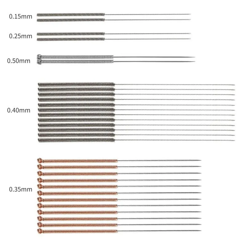 32Pcs 3D Printer Nozzle Cleaning Needles Kit, 0.15/0.25/0.35/0.4mm Stainless Steel Unclog Needle Set for 3D Printer Extruder view 3