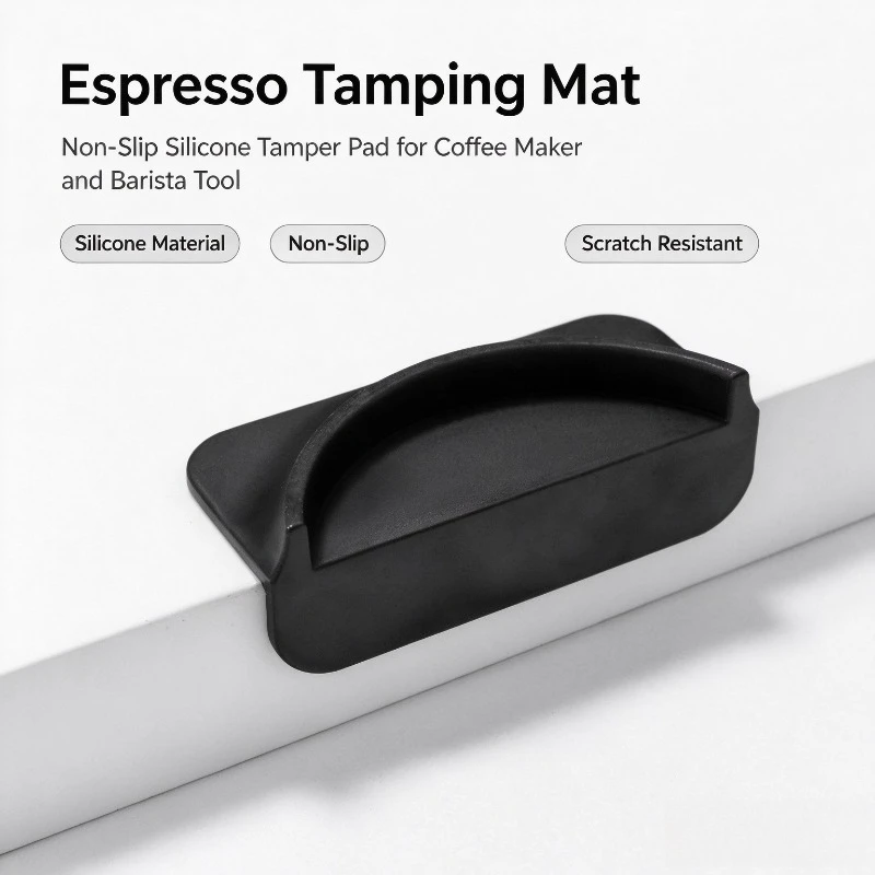 Food Grade Silicone Espresso Tamping Mat Coffee Portafilter Corner Mat Barista Tamper Distribution Accessory Kitchen Items