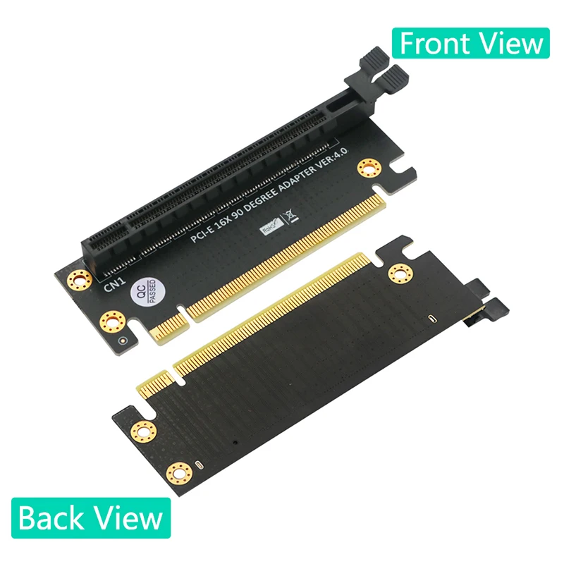 Alta velocidade PCI Express Adapter para 1U 2U Servidor, 4.0 16X Riser Card, Slot PCI-E para PCI-E 16X, Conectores de 90 Graus, Conversor