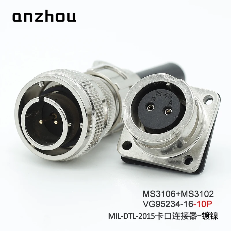 

VG95234 16S-4S 16S-4P Bayonet Connector MS3108A MS3102A MS3106A 2 Pin Core Plug Socket MIL-DTL-2015 16-4 16-4S 16-4P Buckle