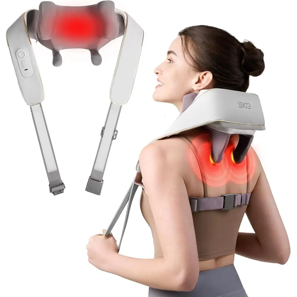 Miniature K Massager with Heat, Deep Tissue Relief, 6D Hand Kneading, Cordless Shoulder Massager, Ideal for Valentine's Day Gift