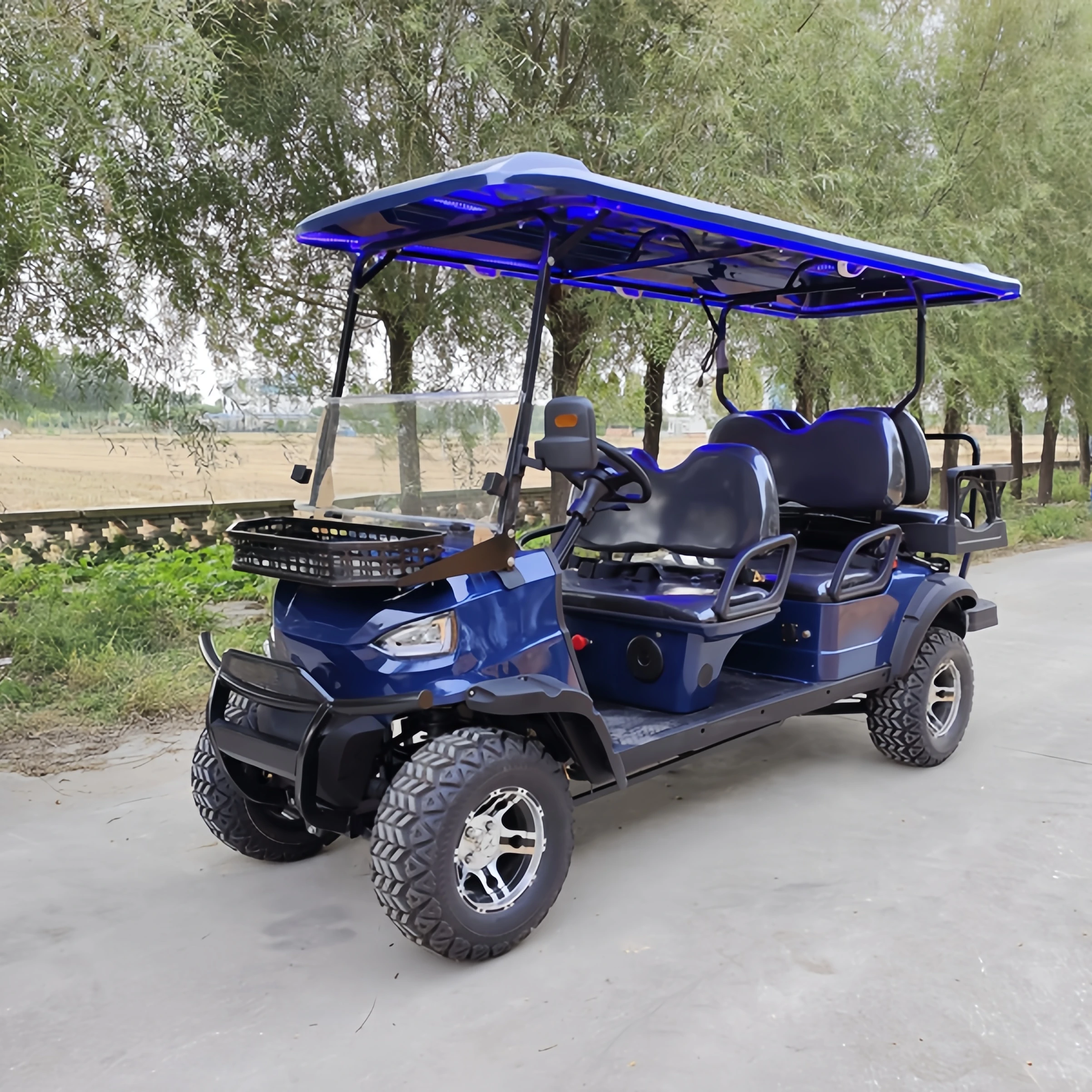 Classic Steel 4x4 Golf Cart with 8 Seats 48V Battery Voltage for Golfers of All Levels