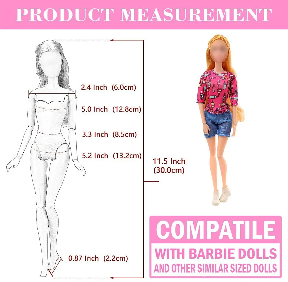 Barbies Búp Bê Đảng Da Quần Áo Váy Phụ Kiện Cho 11.5Inch Búp Bê Barbie Và Búp Bê Bjd, đồ Chơi Cho Bé Gái (Giá Rẻ Giày Cao Gót)