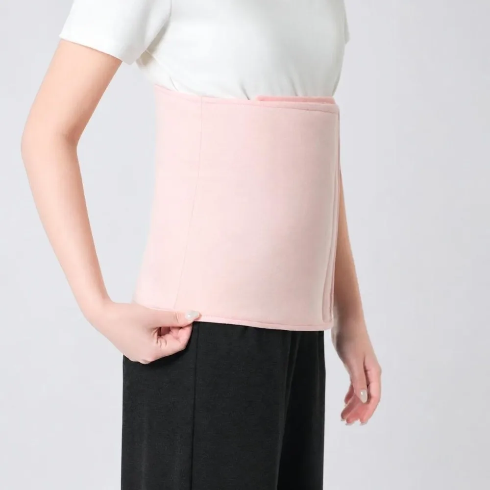 Adjustable Waist Warmer Belt Thick Thermal Breathable Back Support Protector Hook-and-Loop Cotton Filling Thermal Belly Wrap