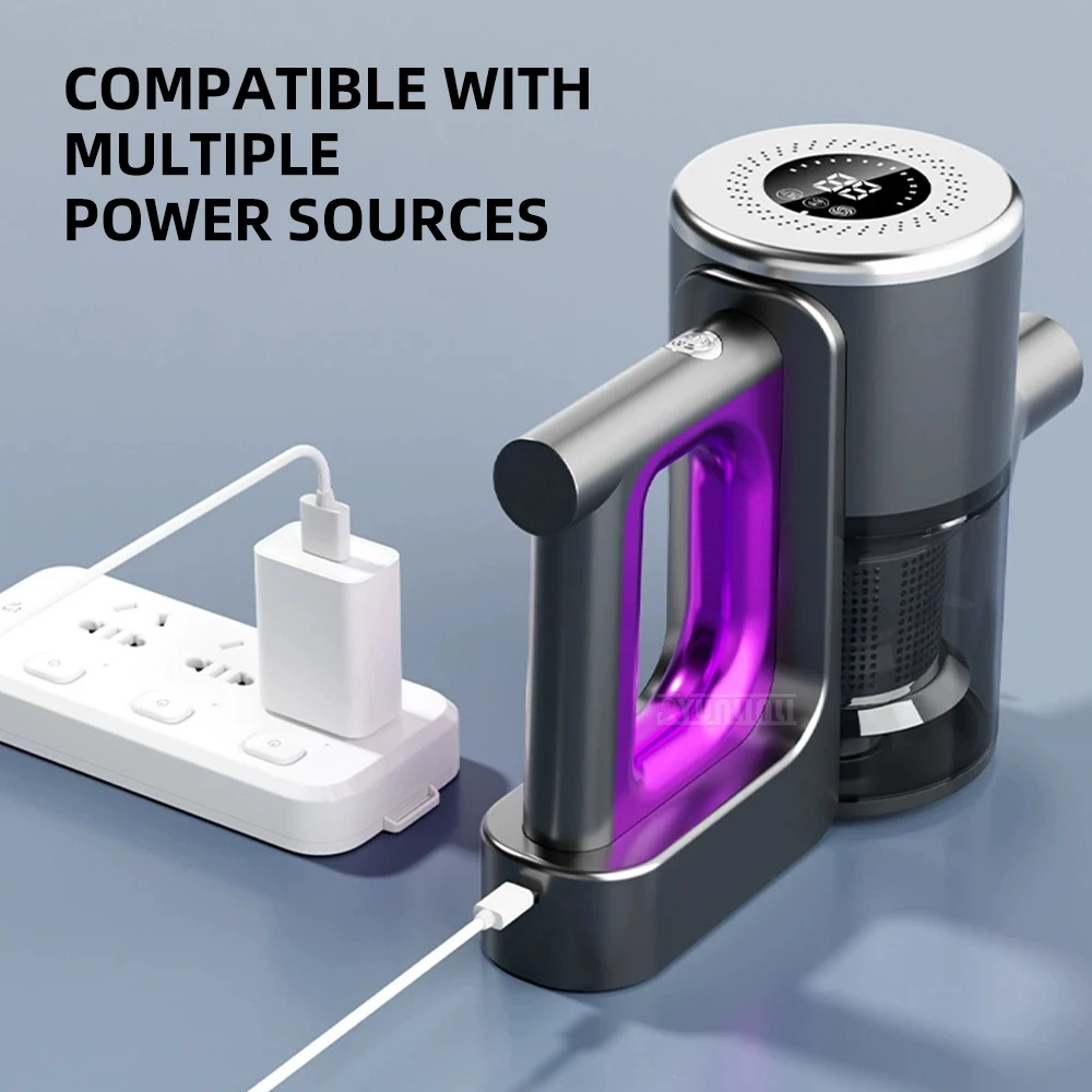 가정용 무선 진공 청소기, 초강력 15000Pa 흡입력 - 세척, 흡입 및 물걸레질을 하나로