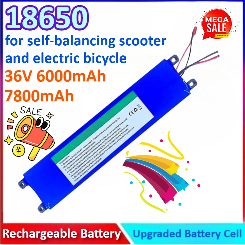 

New 18650 36V 6000mAh/7800mAh Electric Scooter Battery Rechargeable Battery for self-balancing scooter and electric bicycle