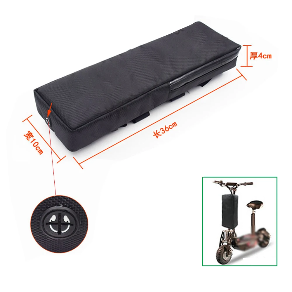 36cmx10cmx4cm Electric Scooter Battery Bag Enclosure Bike Front Electric Bike Waterproof Storage Rear Bag Front Rack Pack