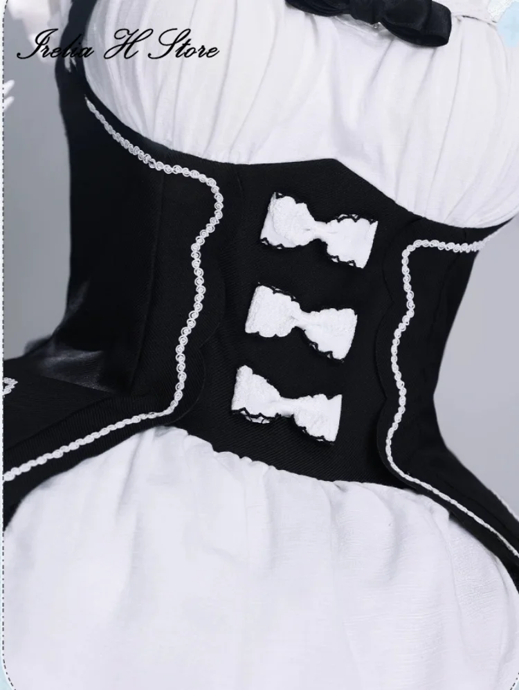 Irelia H Store Re:Life in a different world Rem from zero Rem Maid Cosplay Costume Anime Manor Edition Maid dress female image 4