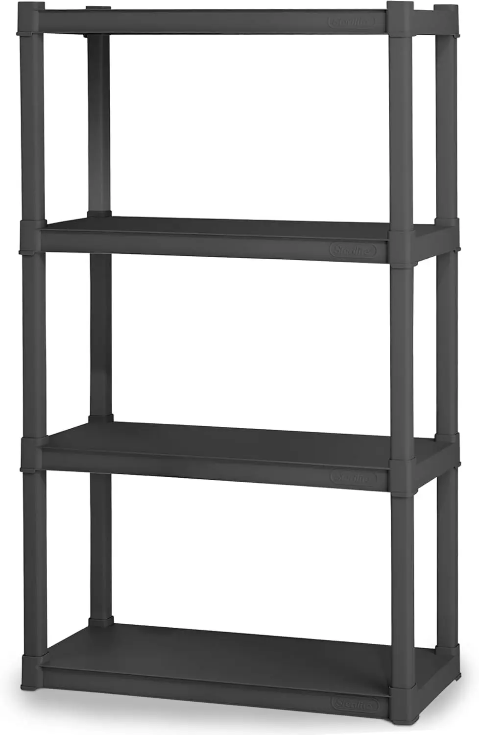 

Sterilite 4-Shelf Plastic Storage Rack, Heavy Duty Shelving Unit for Garage