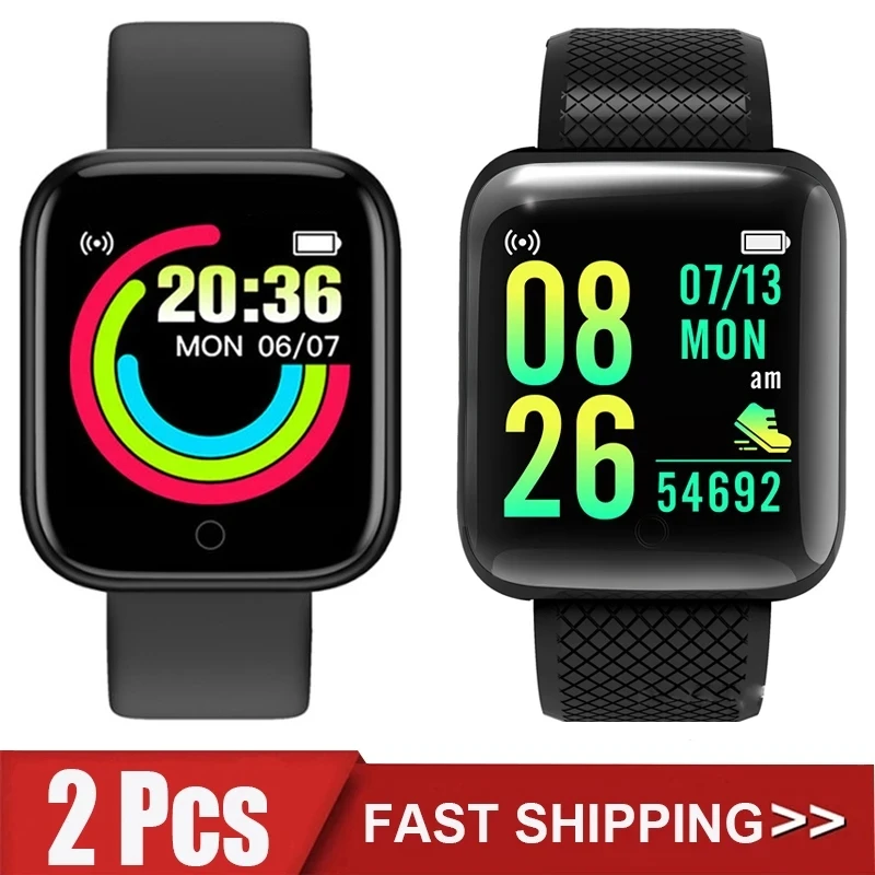 D20 D18 M3 M4 M5 M6 Y68 Smart Watch Men Bluetooth Phone Informations USB Charging DIY Custom Wallpaper Sports Pedometer Women