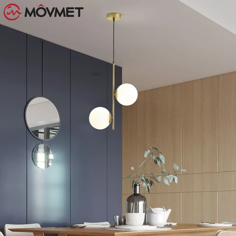 

Modern LED Pendant Lamp Glass Hanging Clear Iron Ceiling Light Long Line Bedside Dining Room Bedroom Bathroom Mirror Bar Aisle