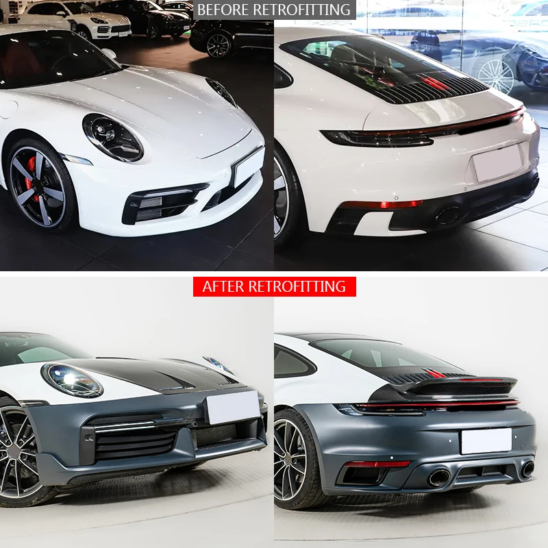 

2019-2024 Car Modification Upgrade Turbo SD Body Kit Carbon Fiber Tail Front Bumper Rear Bumper for 911 992.1