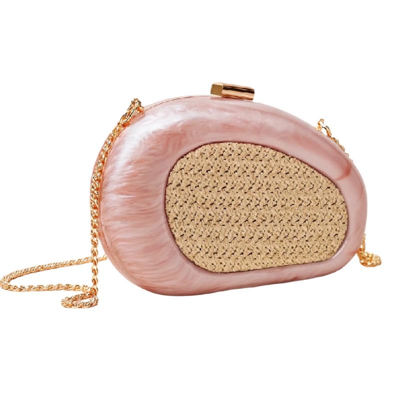 

Shaped Shell Bag New Shoulder Wedding Crossbody Fashion Clutch Acrylic Evening Party Luxe Designer Bags Dresses Women's Handbag