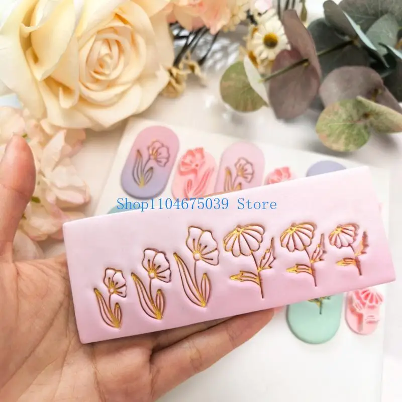 قوالب أوراق الطين سهلة الاستخدام 5asd مع أسطح مضادة للالتصاق لصناعة قوالب الطين للمشروعات الإبداعية وصنع الهدايا #3