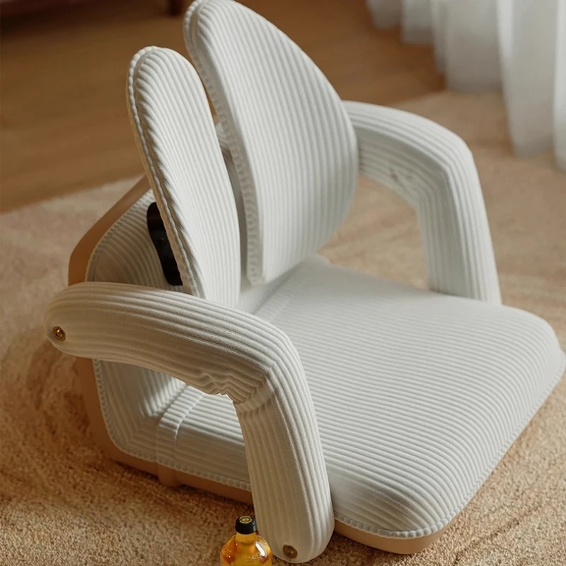 Japanese Lazy Sofa Chair Foldable Floor Seat for Balcony & Tatami Versatile Backrest Lounger Minimalist Aesthetic Armchair