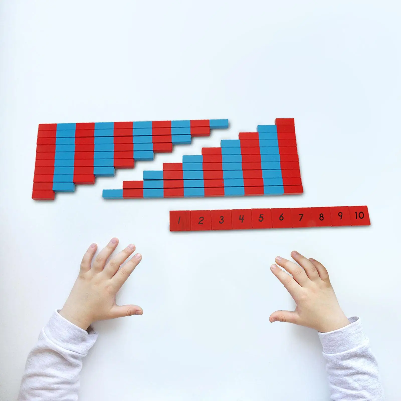 Varillas numéricas pequeñas, juguetes matemáticos, materiales para niños, prácticas varillas numéricas matemáticas