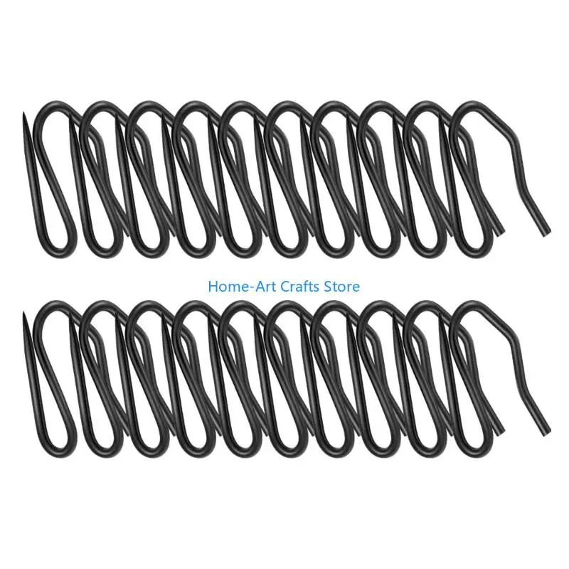 Y3NA Pack of 20 Multipurpose Stainless Steel Curtain Hooks for Shower Rings Metal Grommet Clip Drapery Holders 2025 New Dropping