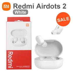 Original Xiaomi Redmi AirDots 2 White Bluetooth Earphones Ture Wireless Headset with Mic Classical Music Headphone for Run Sport