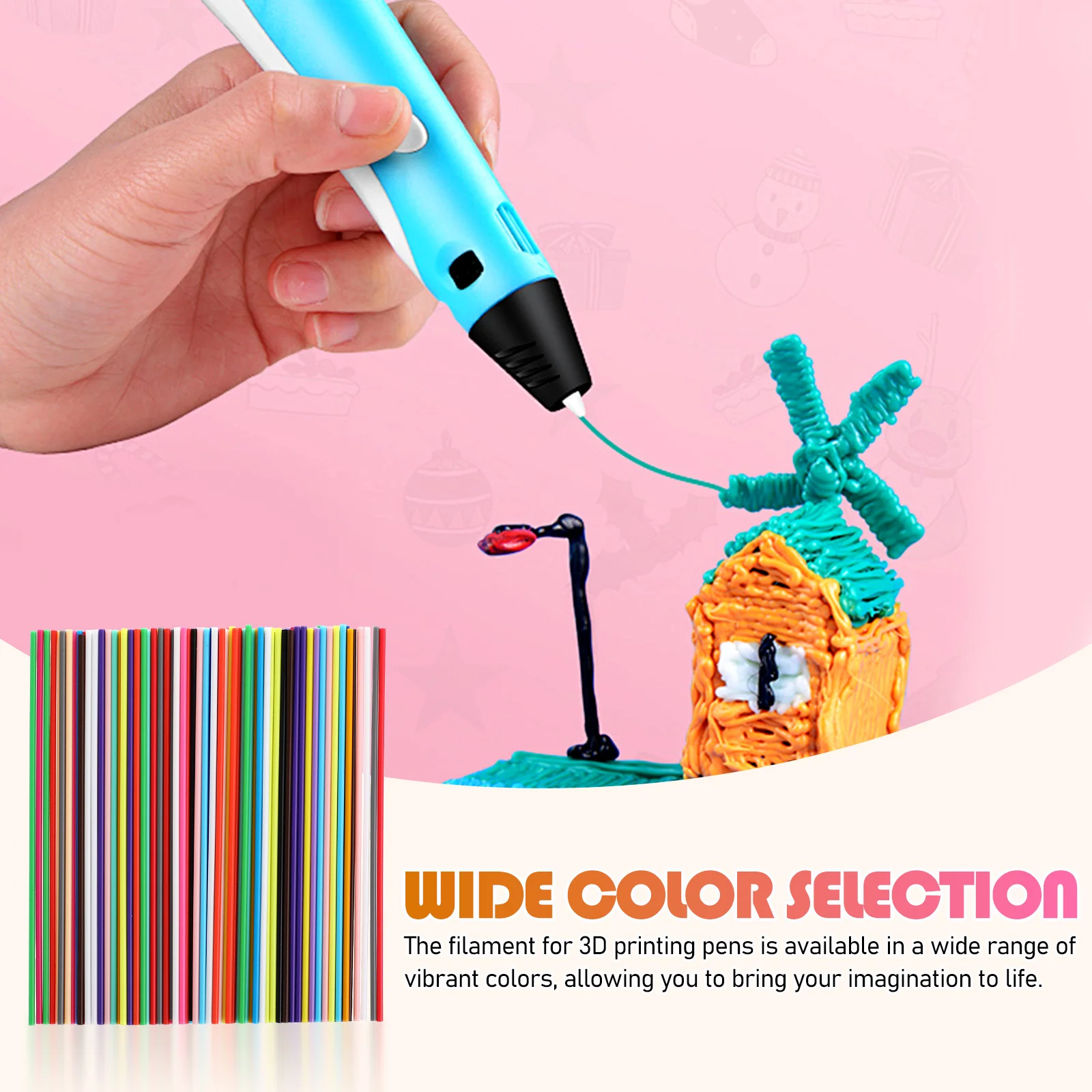 110 Pcs Printing Pen 3d Filament Doddle Refills Wires Accessories Colored for Plastic Flexible Child Materials