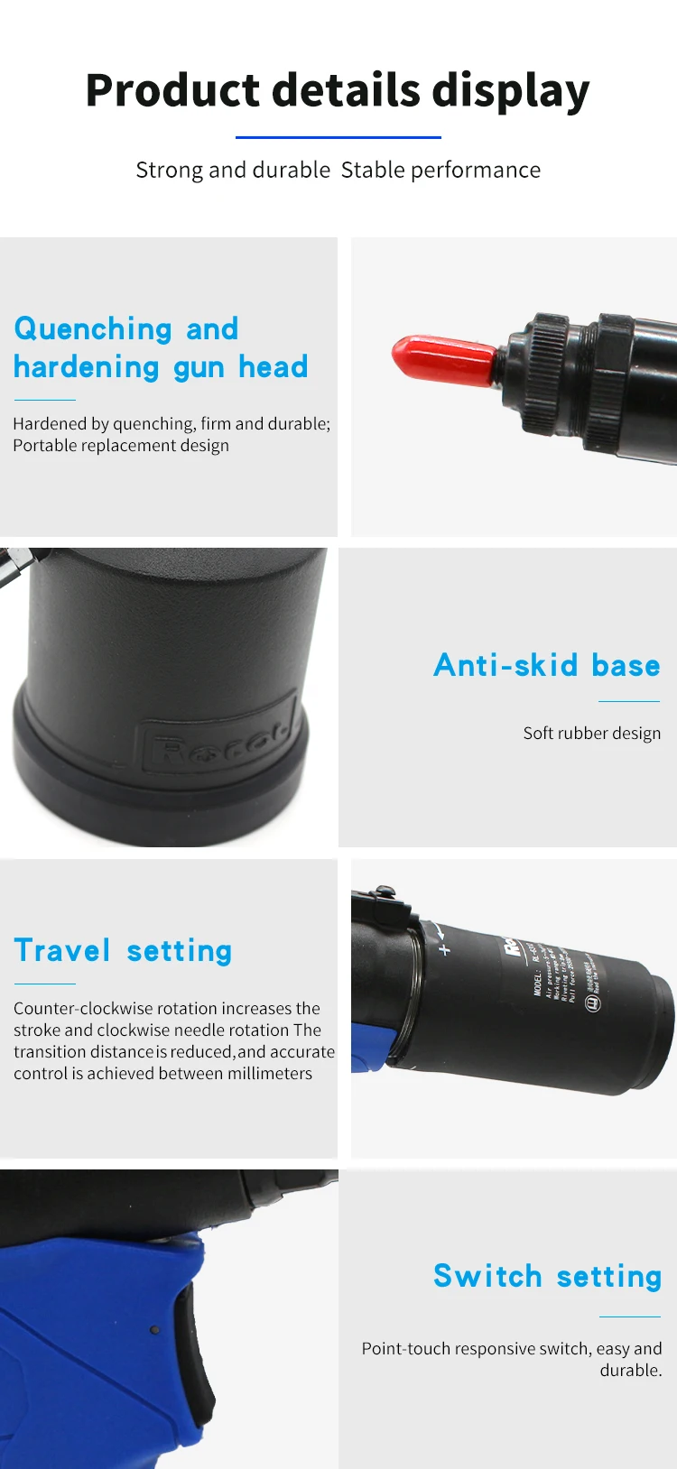 Pneumatic Riveter Automatic Rivet Nut Gun RL-6312 Industrial Hydraulic Quick Riveting Nut Tool M3 M4 M5 M6 M8 M10 M12