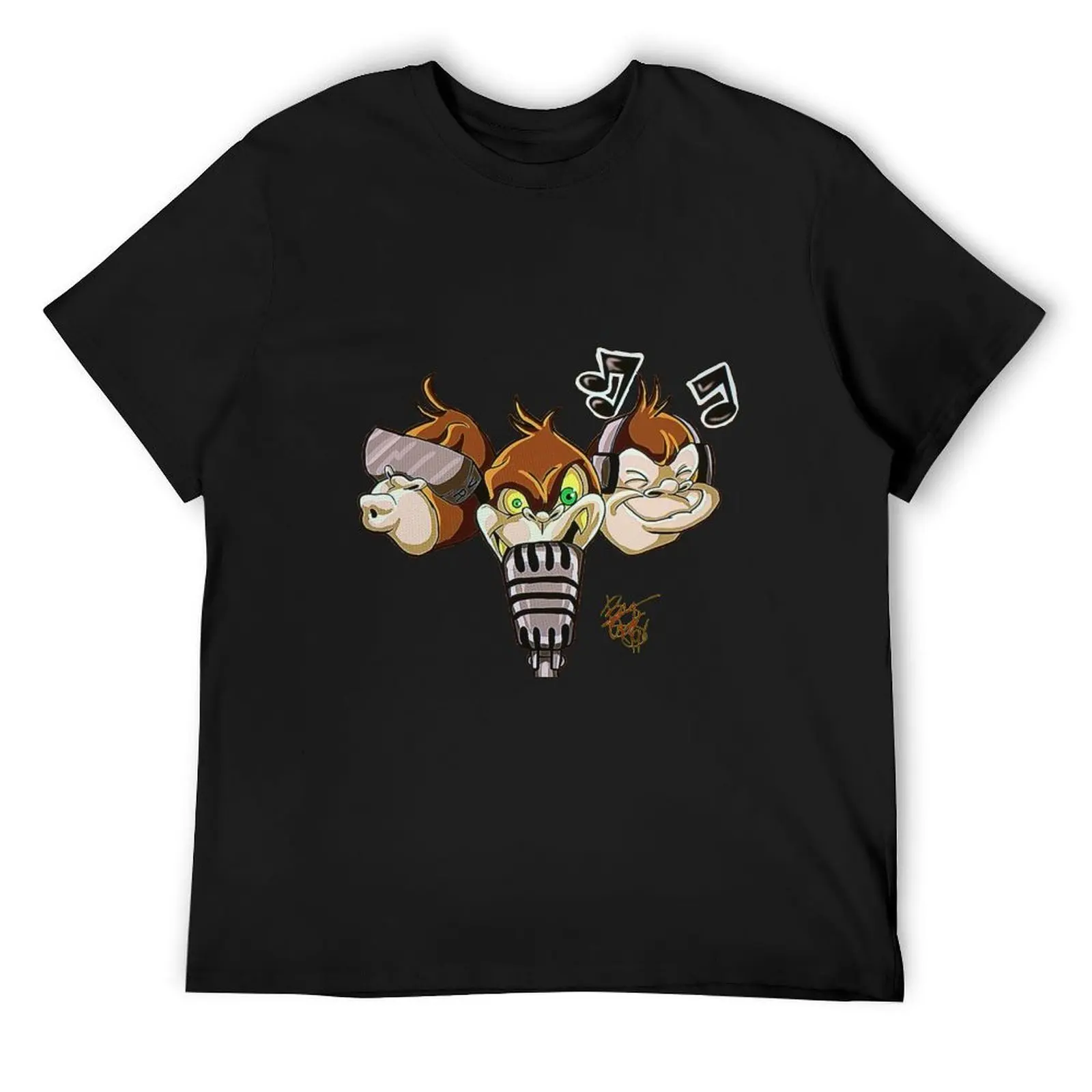 3 Funky Evils T-Shirt oversizeds cute tops sublime black t shirts for men