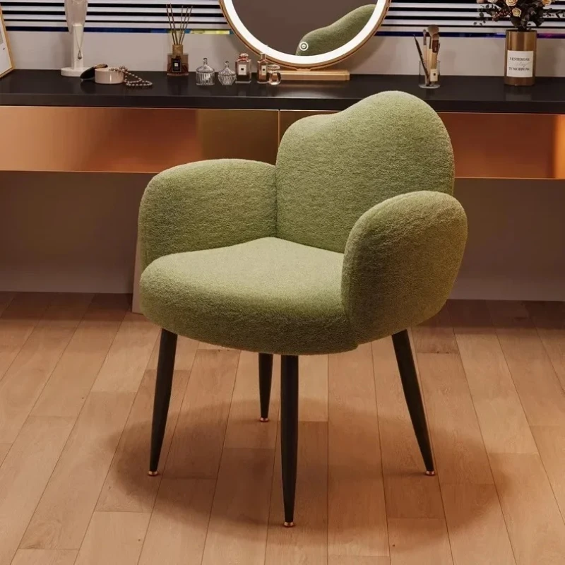 Makeup Stool Cream Wind Makeup Chair Girls Bedroom Light Luxury Simple Manicure Chair Dresser Stool