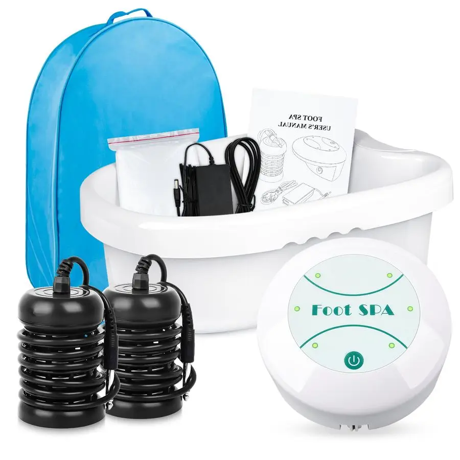 

Foot Bath Detox Machine, Portable Foot Detox Machine Ion Cleanse Bath System with Stroage Bag, 100 Spa Liners, Spa at Home Detox
