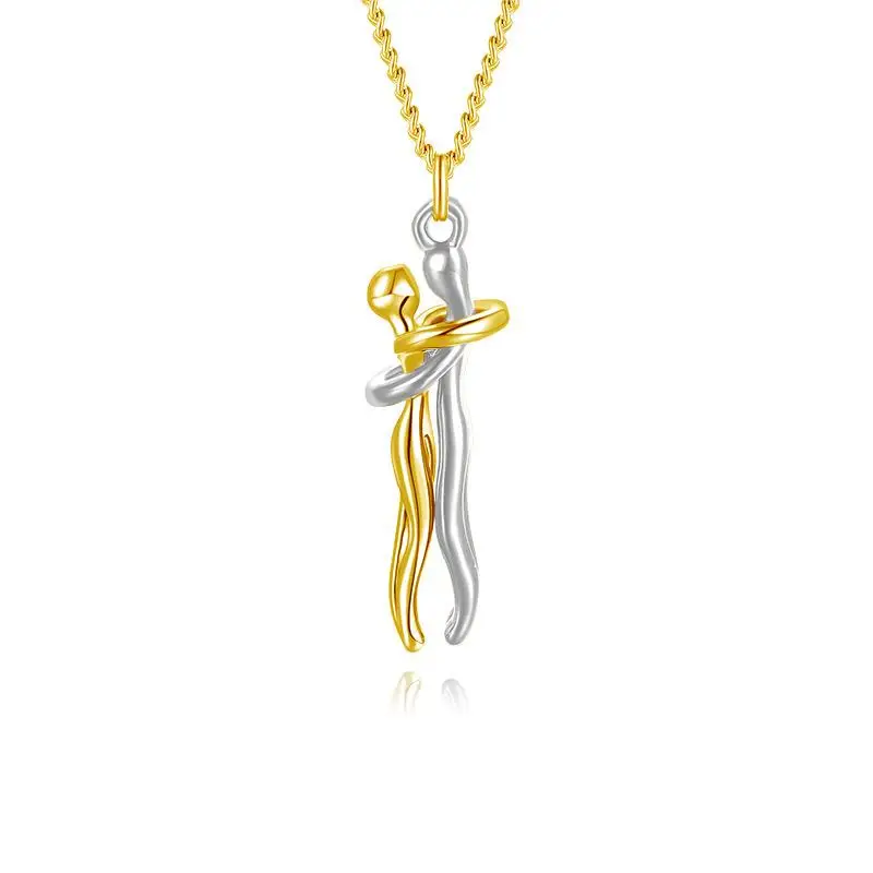 Mode Umarmt Halskette Schmuck Halsband Umarmung Anhänger Kette Männer Halsketten Für Liebhaber Frauen Paar Männer Dame Weiblich Männlich Geschenk