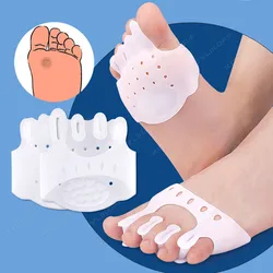 Five Toe Separator Hallux Valgus Corrector Thickened Forefoot Cushion Pressure Relief Massage Toe Overlap Corrector Pad Care