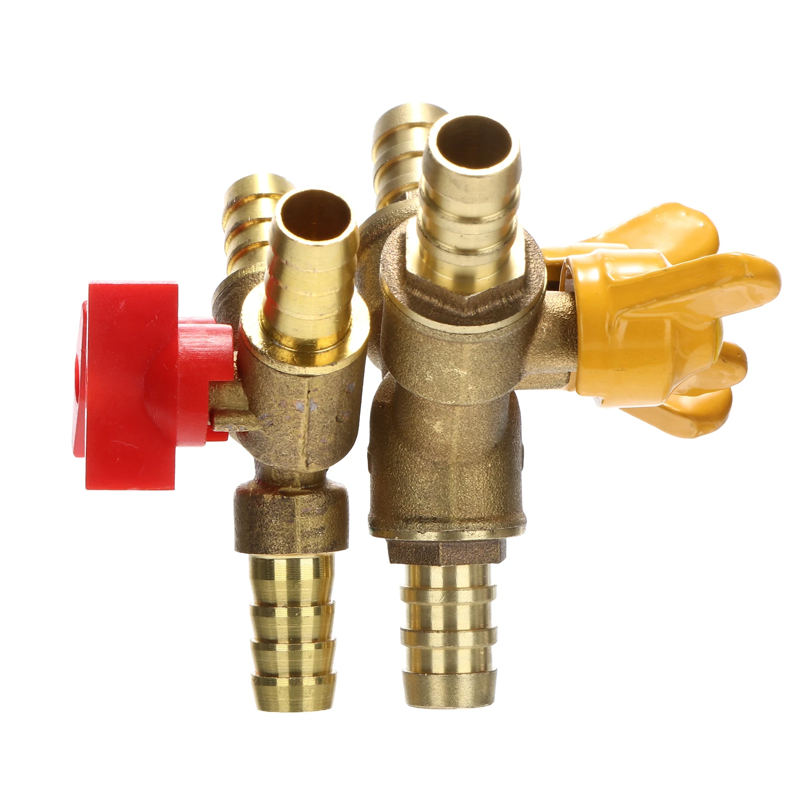 2 uds cobre Premium en forma de Y válvula de bola de cierre de 3 vías válvula de interruptor de Gas combustible conector de manguera