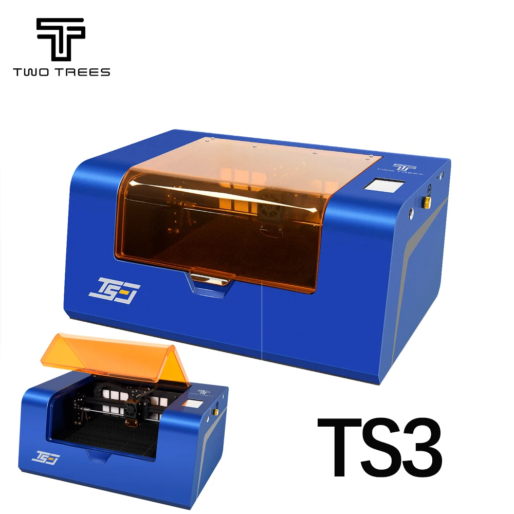 Twotrees TS3 PRO 레이저 조각기, 폐쇄 폐쇄, 오프라인 화면, 와이파이 앱 화재 경고, 10W 레이저 절단 타각기 