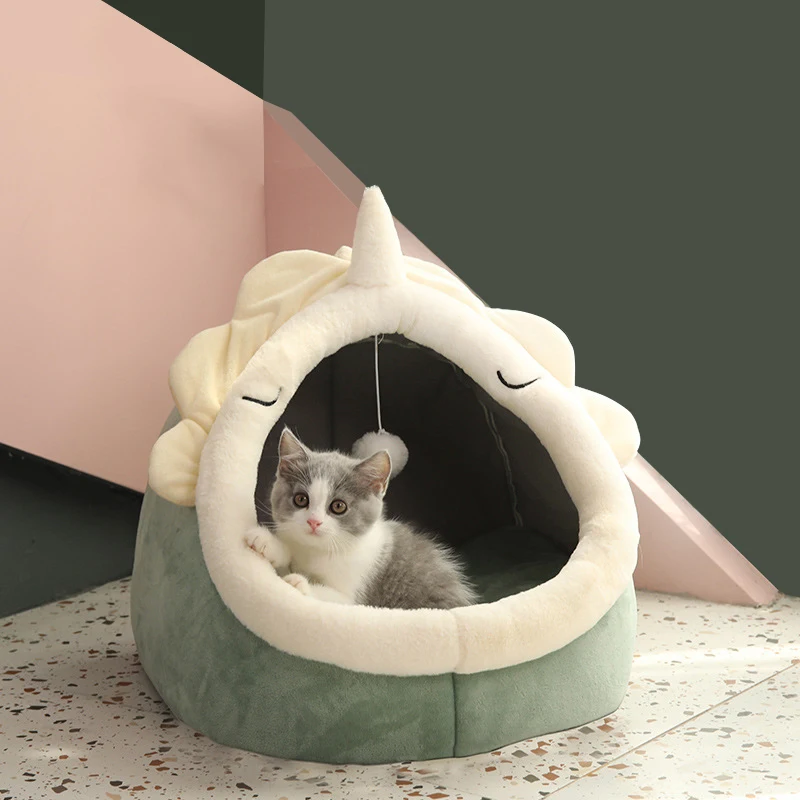 

New Pet Products Cute House Cat Basket Supplies Folding Mat Kitten Cave Sleeping Bed Accessories Filler Carpet Litter Small Dog