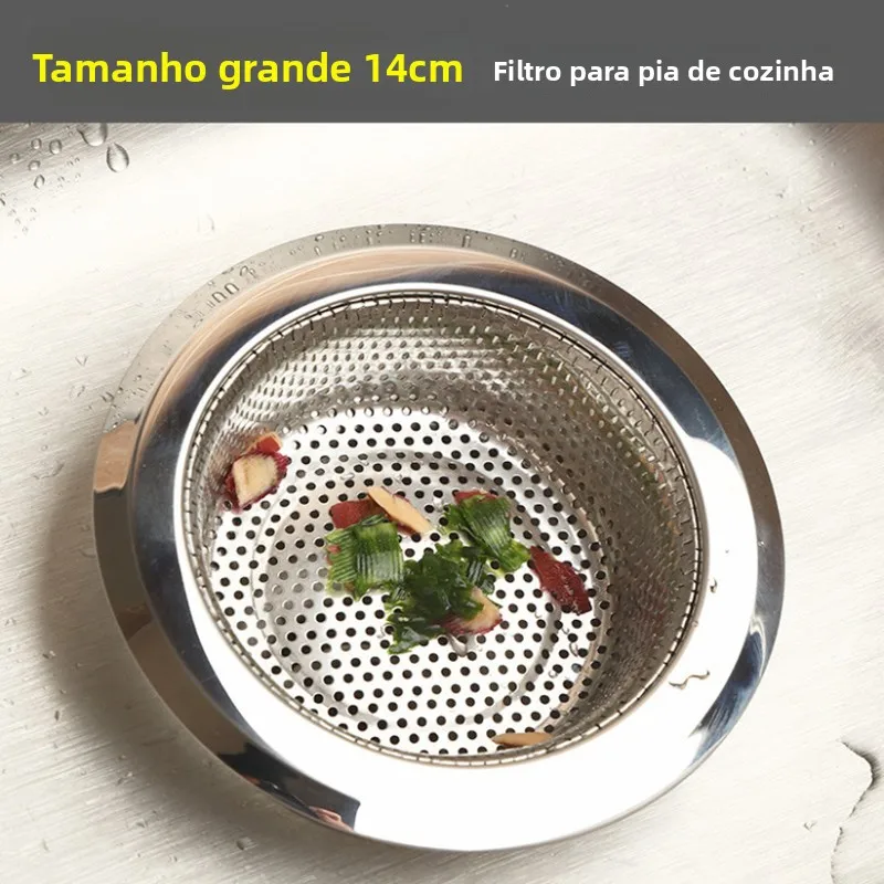 extra-large-140-stainless-steel-sink-strainer-14cm-kitchen-sink-drain-blockage-prevention-hole-filter-kitchen-bathroom-tools