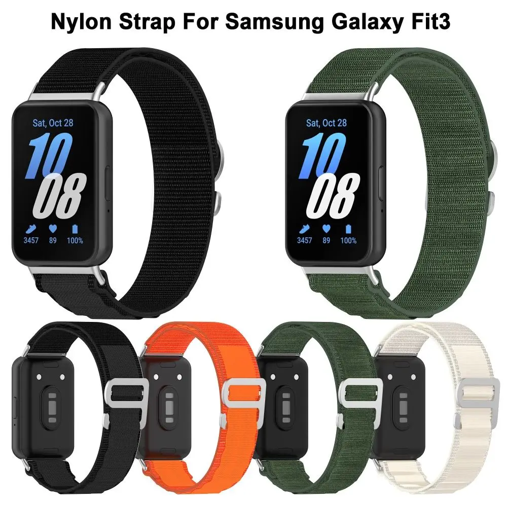 New Nylon Nylon Loop Strap Replacement Watchband Bracelet Smart Watch Accessories Watchband for Samsung Galaxy Fit 3