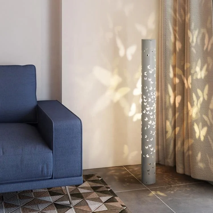 New LED Home Corner Projection Lamp Creative Minimalist Floor Lamp Butterfly and Shadow Atmosphere Lamp