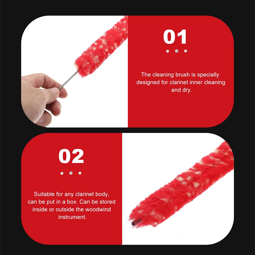 

Cleaning Brush Musical Instrument Cleaner Clarinet for Swabs Small Pipe Tool Accesories Brushes