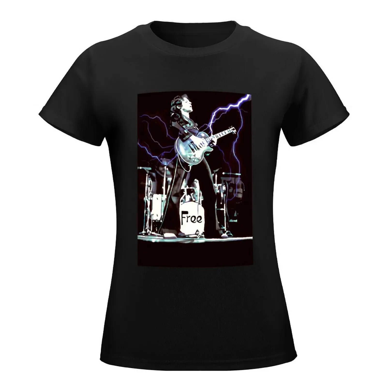 Paul Kossoff in Concert T-Shirt vintage clothes korean fashion funny Women t-shirts