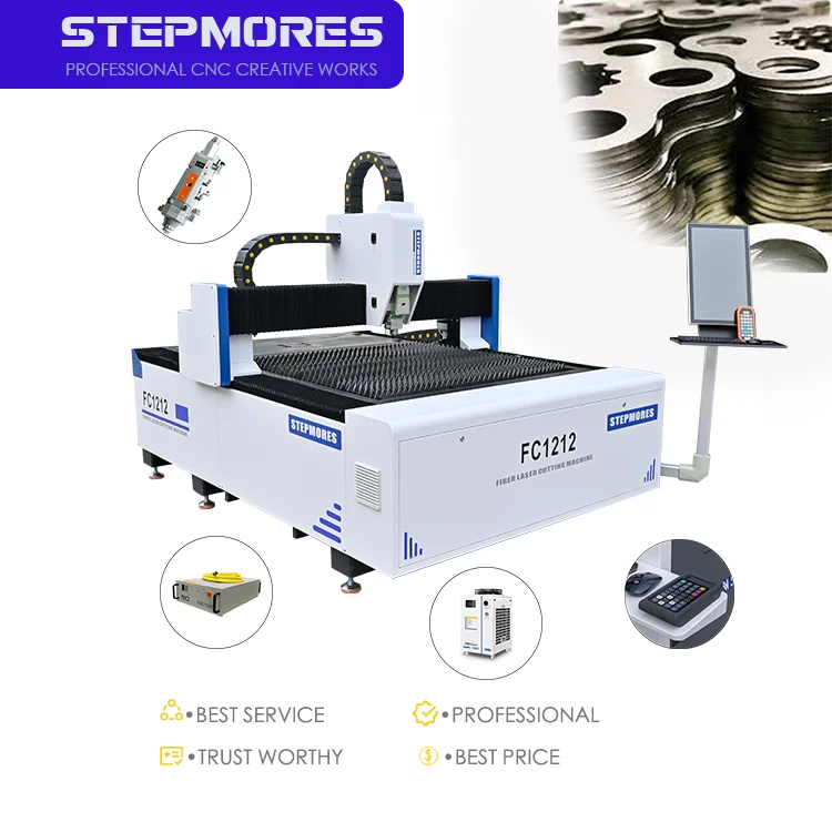 

Высокоскоростной волоконный лазерный станок для резки металла 1212 3015, 1.5кВт 2000Вт, с ЧПУ, для продажи