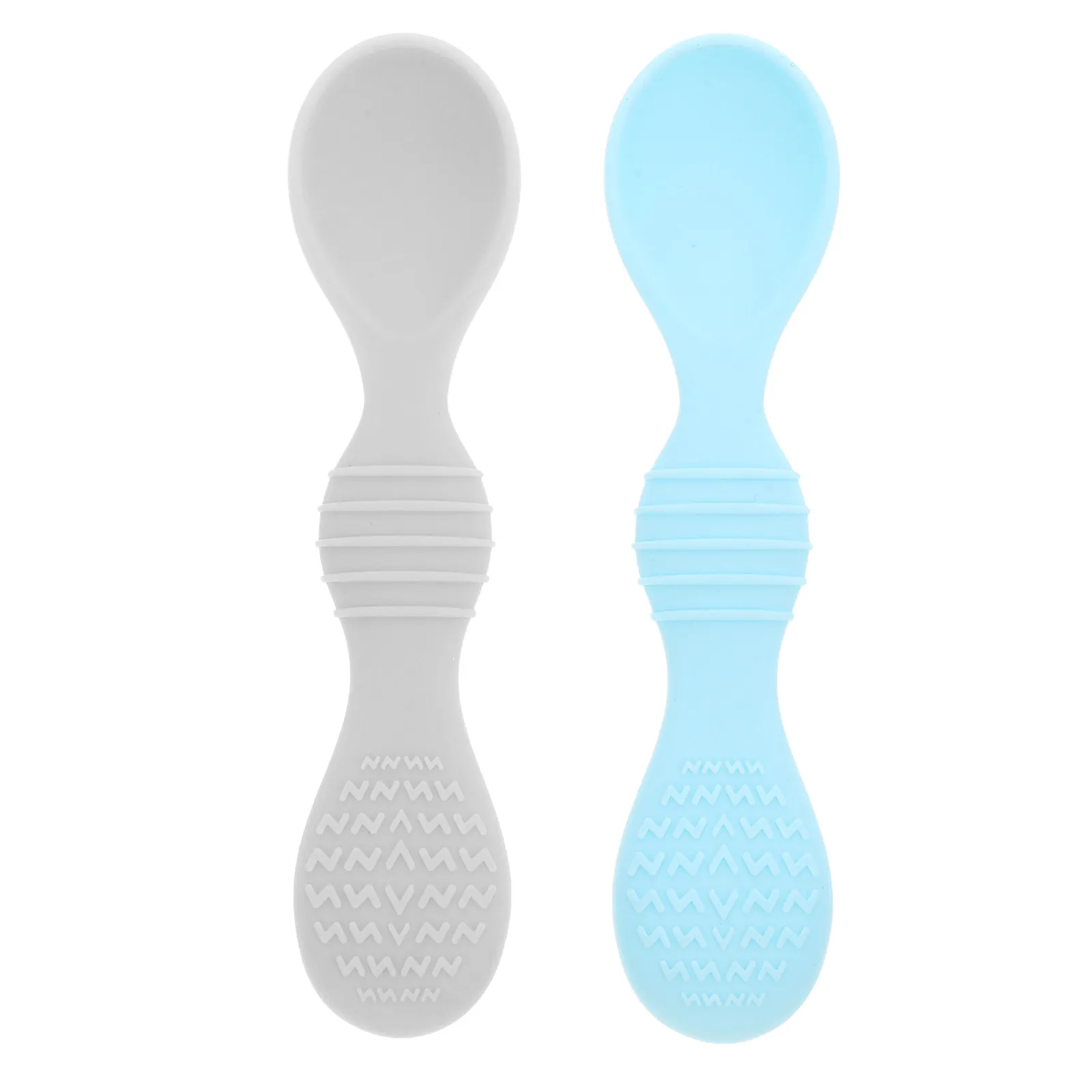 2Pcs Silicone Feeding Spoons for Infants Toddlers Soft Flexible Tips No Mess Free Eating Training Tableware