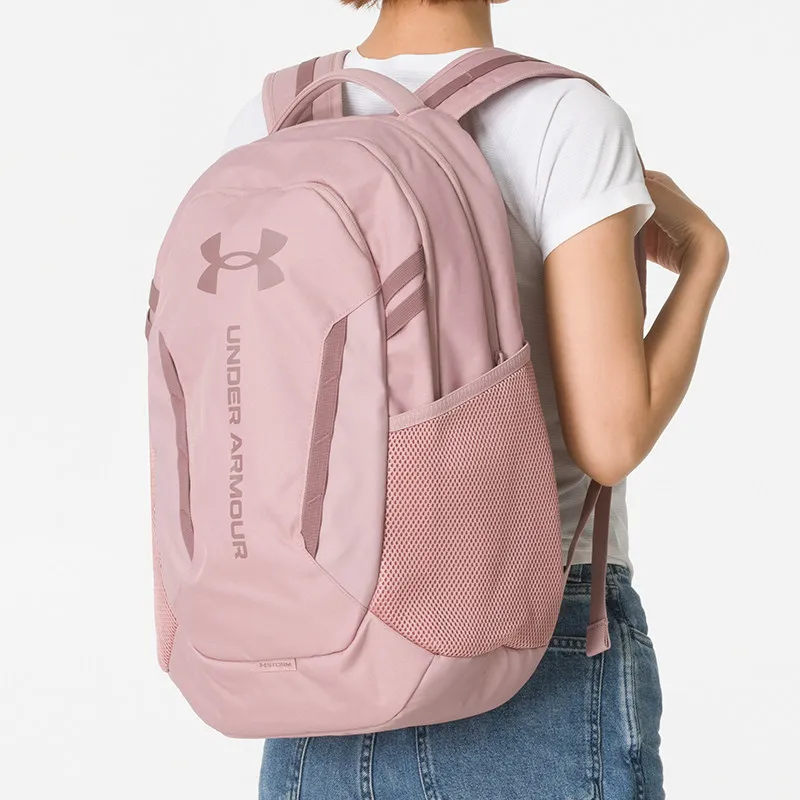 under-armour-1384672‑673-pink-backpack-durable-16-inch-laptop-rucksack-multi‑compartment-sports-bag-for-school-travel-daily-use