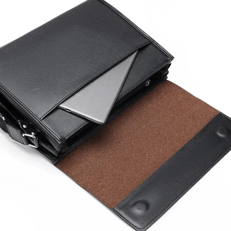 Document Leather Executives Briefcases for Men Designer Business Tote Bag Wallet Shoulder Handbag sac Square Side Crossbody Bag
