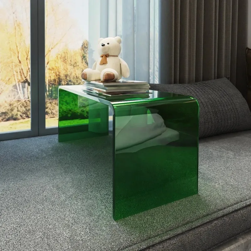 Acrylic Bay Window Tables,Long Coffee Tables,Living Room Sofa,Transparent Color Shelf,Display Desk Corner Table Furniture
