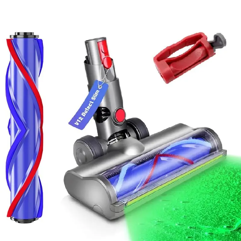 

Y42A-Electric Direct Drive Floor Brush For Dyson V7V8V10V11V15 Cleaning Head With Green LED Light