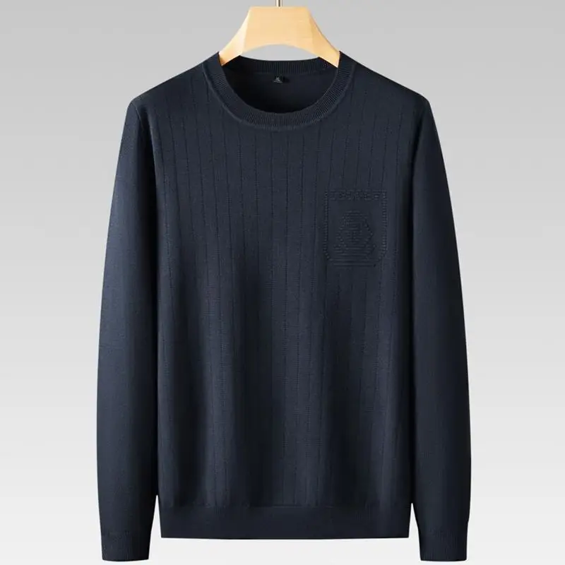 8XL 7XL 6XL 2023 New Fall Winter High End Cashmere Sweater Men Long Sleeve O-Neck Mens Pullover Sweaters Keep Warm Pull Homme