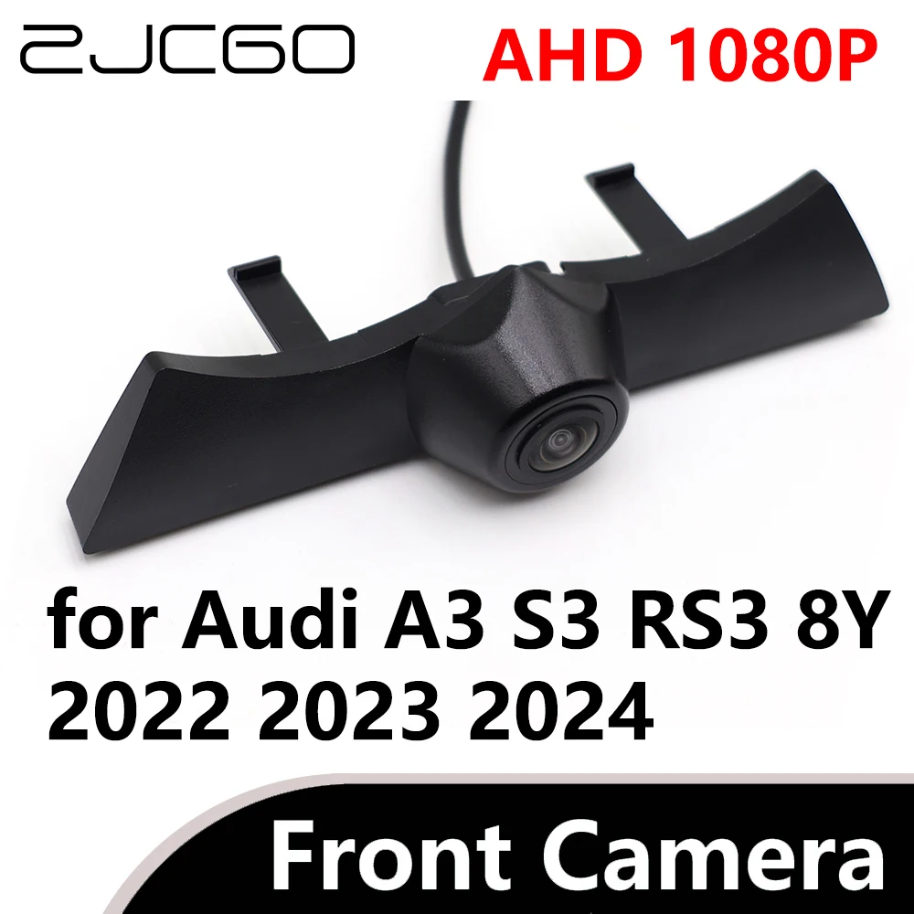 

ZJCGO AHD 1080P CVBS 480P 170° Car Parking LOGO Front View Camera waterproof for Audi A3 S3 RS3 8Y 2022 2023 2024