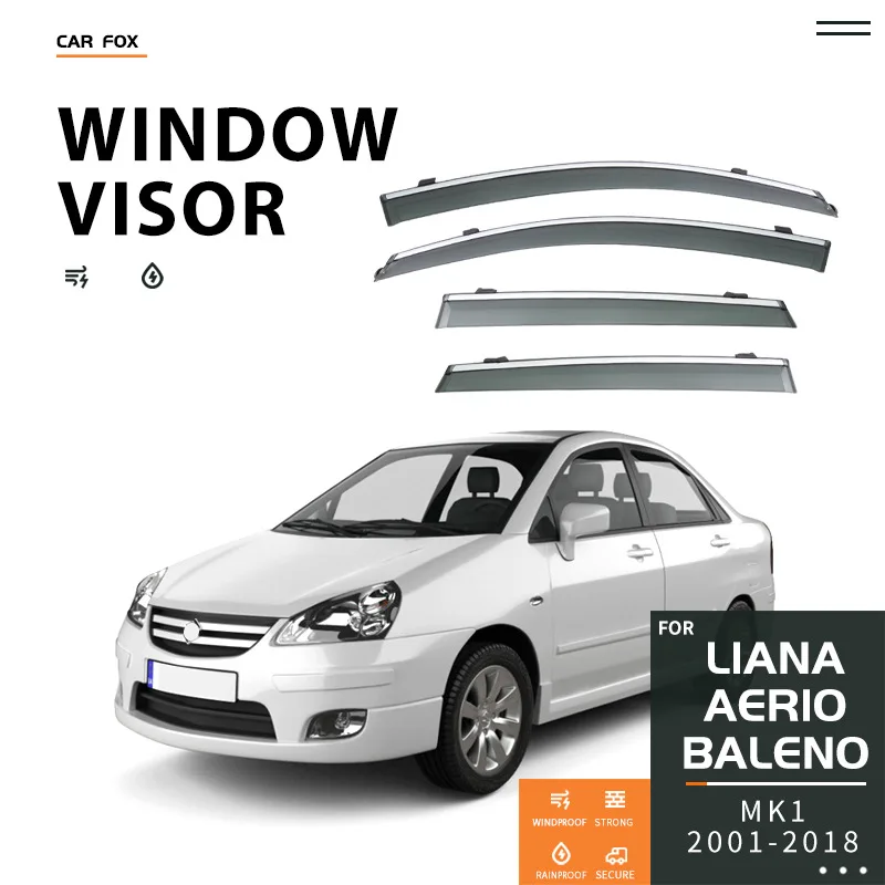 For LIANA/Baleno/Aerio Window visor Weather Shield Side Window Deflector Car windshield weather shield Car accessories