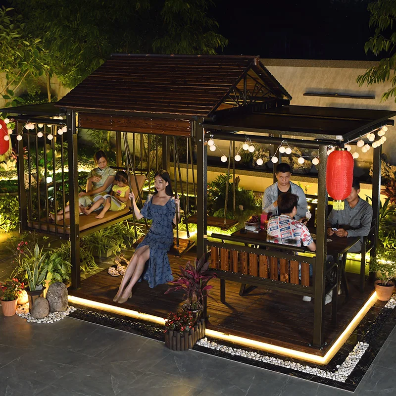 Markisen pavillon im Freien