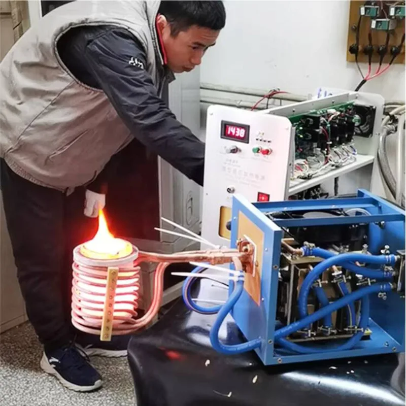 35kw Ultra High Frequency Heating Machine Induction Heater 1 Induction Melting Furnace For Gold, Silver, Copper, And Aluminum