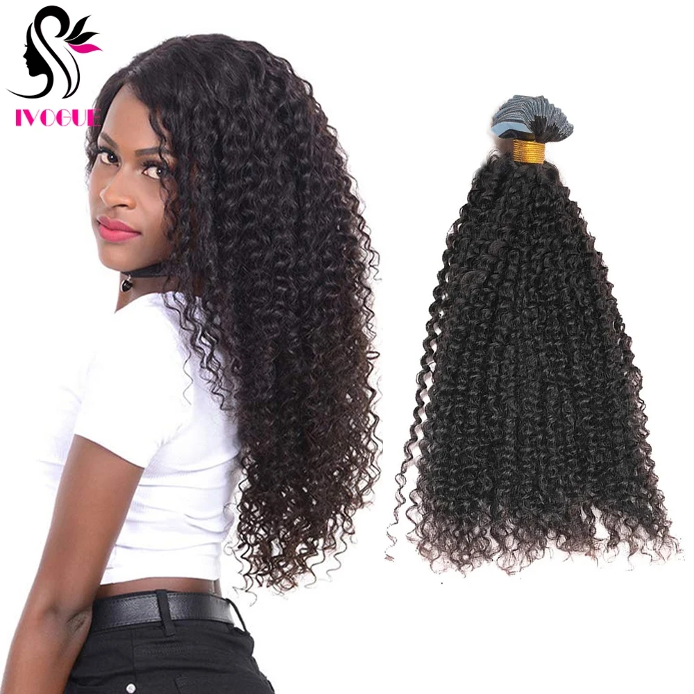 

Afro Kinky Curly Tape In Human Hair Extensions 4B 4C Skin Weft Adhesive Invisible Tape in Hair Natural Black for Women 40 Pieces